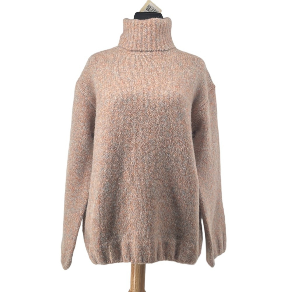 The Skinny see you soon the Bailey turtleneck sweater dusty pink sz S/M NWT